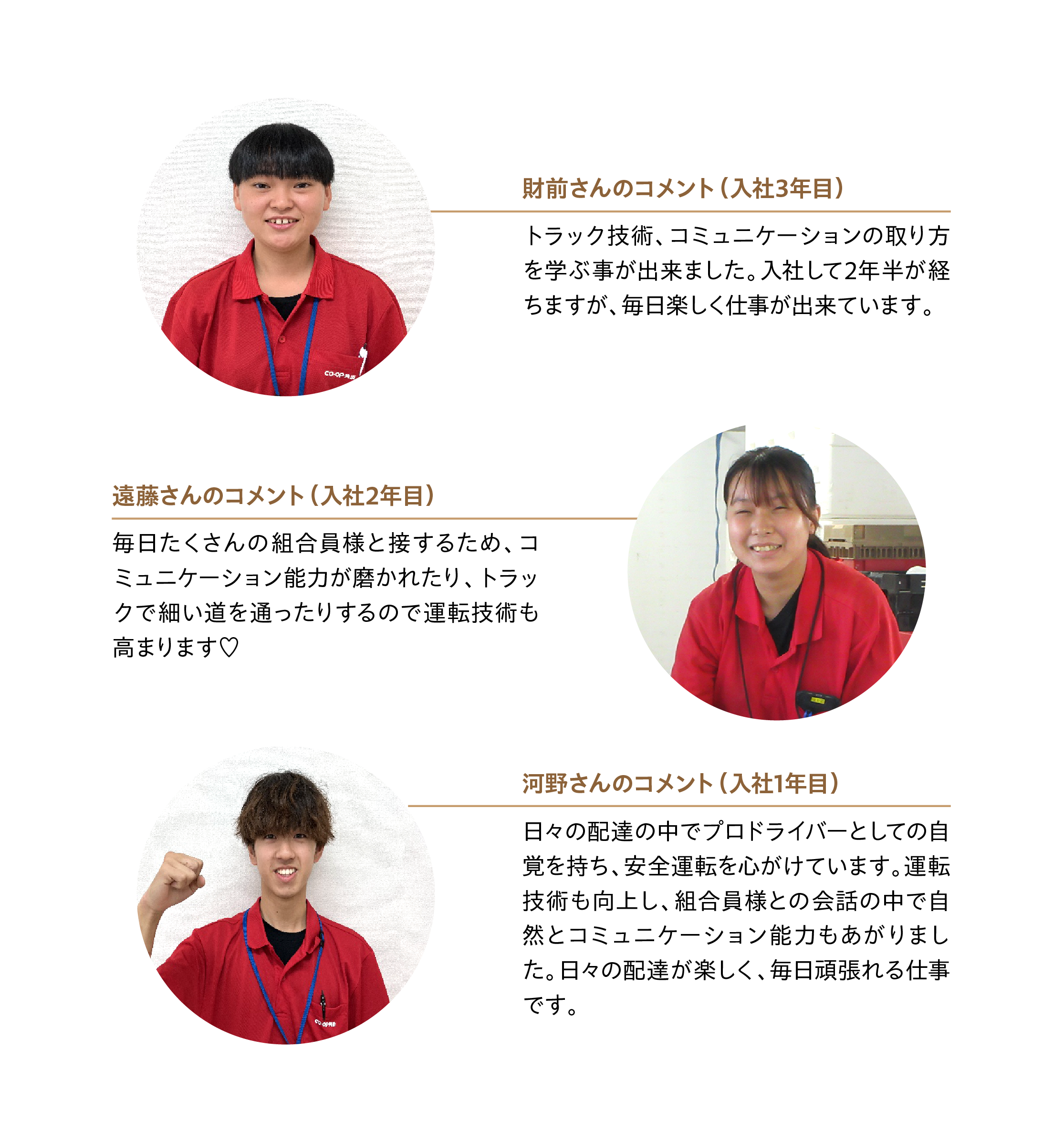 新卒入社スタッフのコメントです